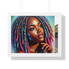 Load image into Gallery viewer, Radiant African American Beauty with Locs Hyper-Realistic photo