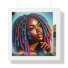 Load image into Gallery viewer, Radiant African American Beauty with Locs Hyper-Realistic photo