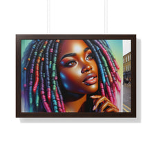 Load image into Gallery viewer, Radiant African American Beauty with Locs Hyper-Realistic photo