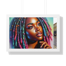 Load image into Gallery viewer, Radiant African American Beauty with Locs Hyper-Realistic photo