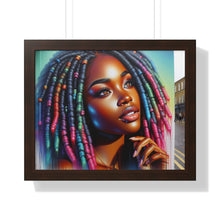 Load image into Gallery viewer, Radiant African American Beauty with Locs Hyper-Realistic photo