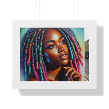 Load image into Gallery viewer, Radiant African American Beauty with Locs Hyper-Realistic photo