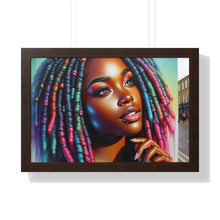 Load image into Gallery viewer, Radiant African American Beauty with Locs Hyper-Realistic photo