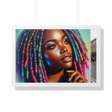 Load image into Gallery viewer, Radiant African American Beauty with Locs Hyper-Realistic photo