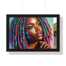 Load image into Gallery viewer, Radiant African American Beauty with Locs Hyper-Realistic photo