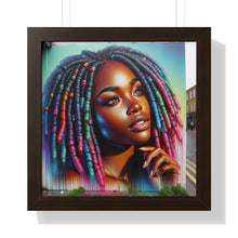 Load image into Gallery viewer, Radiant African American Beauty with Locs Hyper-Realistic photo