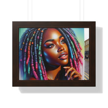 Load image into Gallery viewer, Radiant African American Beauty with Locs Hyper-Realistic photo