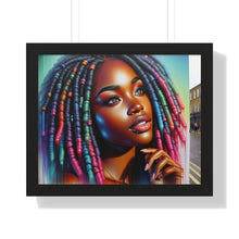 Load image into Gallery viewer, Radiant African American Beauty with Locs Hyper-Realistic photo