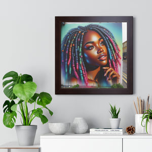 Radiant African American Beauty with Locs Hyper-Realistic photo