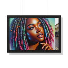 Load image into Gallery viewer, Radiant African American Beauty with Locs Hyper-Realistic photo