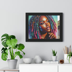 Radiant African American Beauty with Locs Hyper-Realistic photo