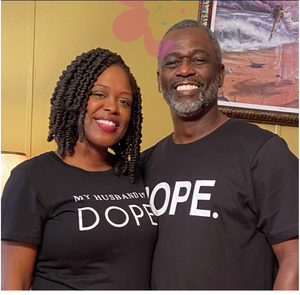 My Husband is Dope Minimalist Couples Shirts