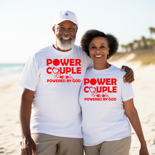 Power Couple – Powered by God (Couples Shirt)