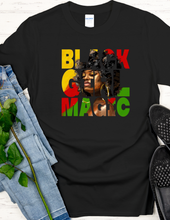 Load image into Gallery viewer, Black Girl Magic afro Tshirt