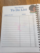 Load image into Gallery viewer, Black Girl Magic Monthly/Weekly Planner, made to order starting the month you buy