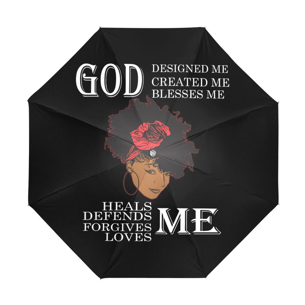 God Created Me Umbrella Anti-UV Foldable Umbrella