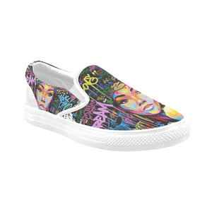 Afrocentric Women's Unusual Slip-on Canvas Shoes (Model 019)